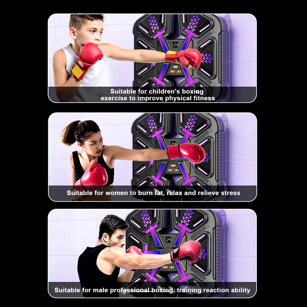 New Smart Music Boxing Machine Boxing Training Punching Equipment Adult Children Sports Fitness Home Music Boxing Wall Target